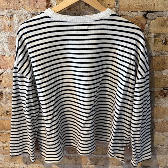 Madewell Easy Long-Sleeve Rugby Tee in contrasting stripe Medium - Picture 6 of 7